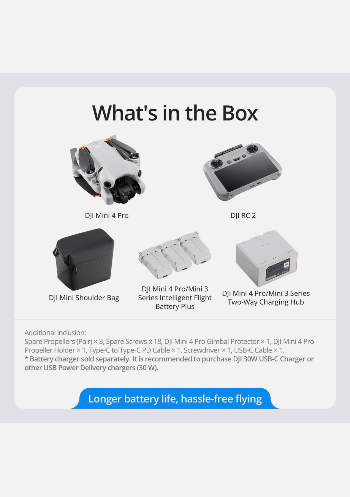 DJI Mini 4 Pro Fly More Combo Camera Drone (with RC 2 Remote